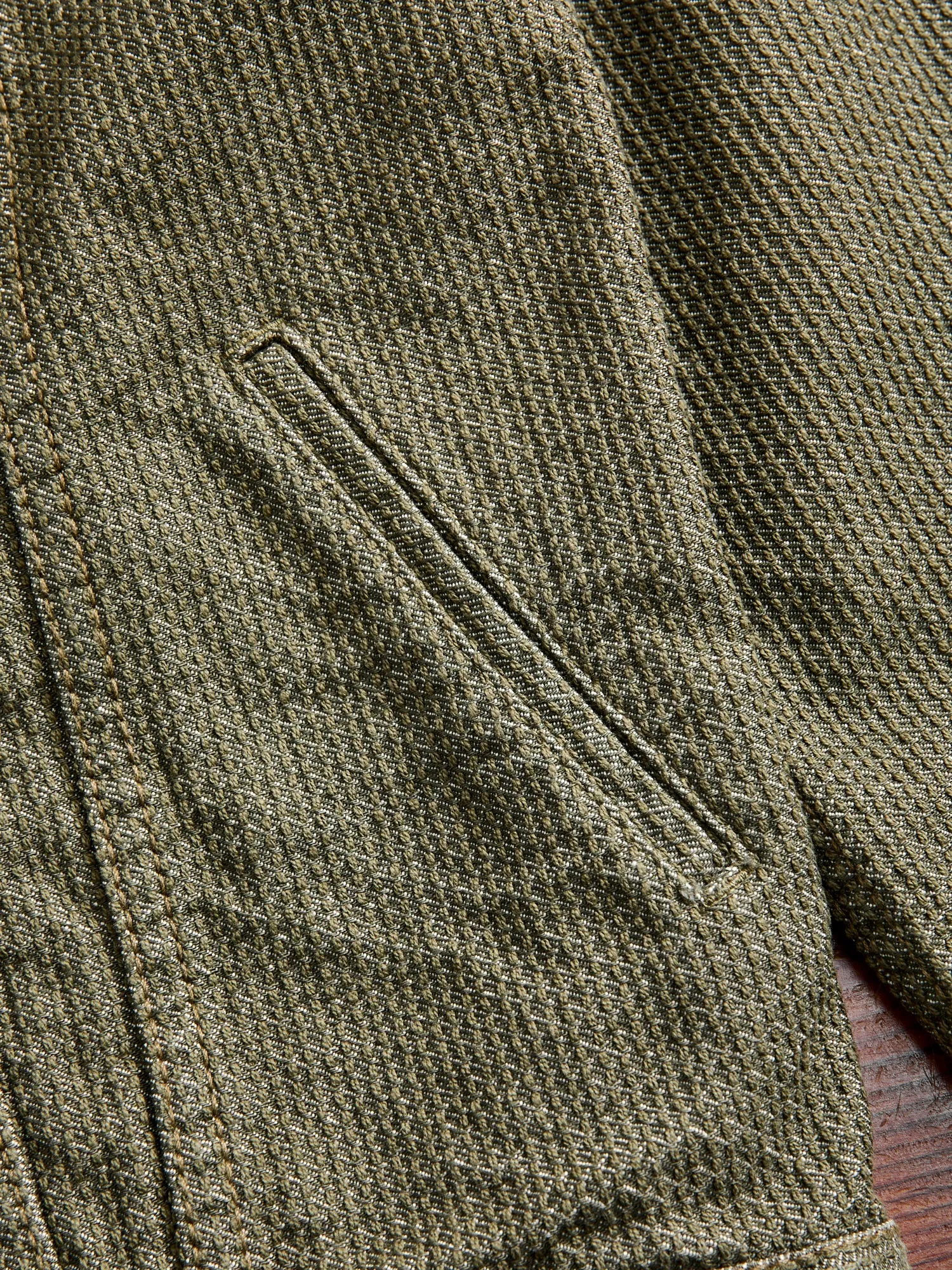 Sashiko Type-3 Jacket in Double Olive