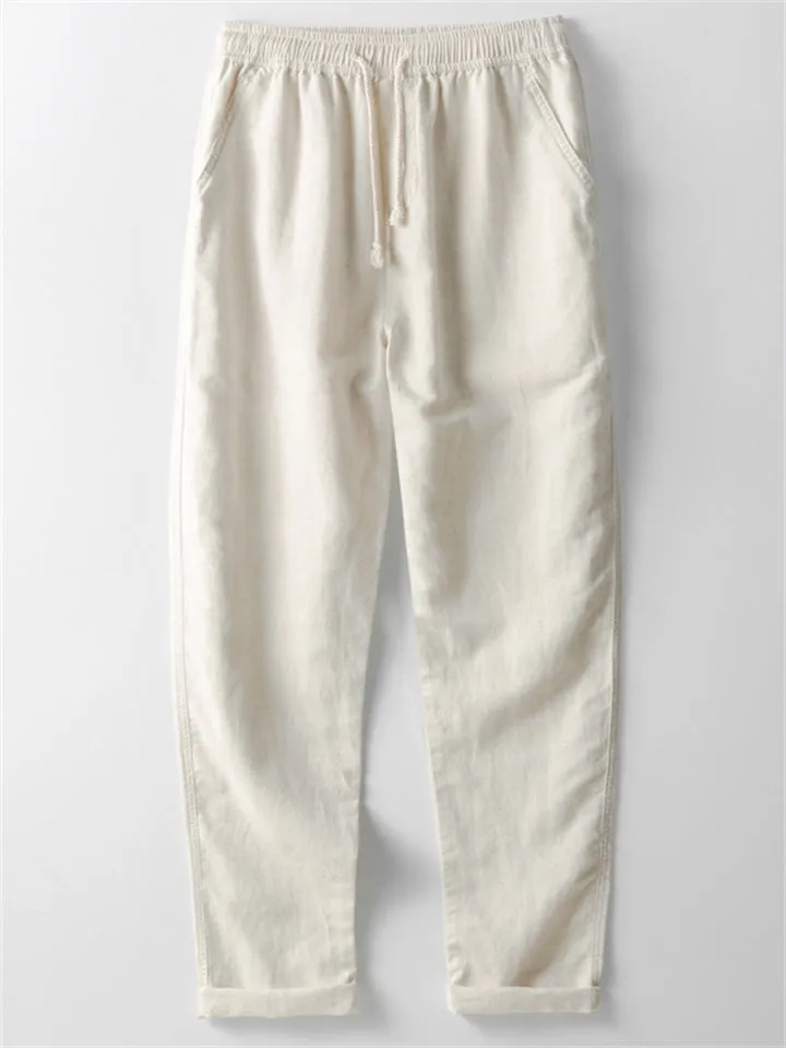 Soft Comfortable Cotton Linen Casual Pants for Men