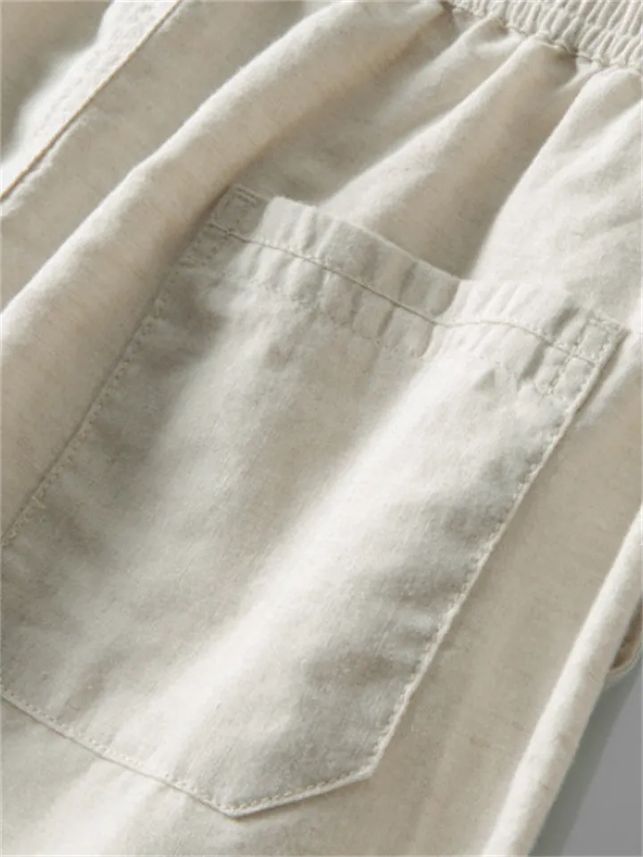 Soft Comfortable Cotton Linen Casual Pants for Men