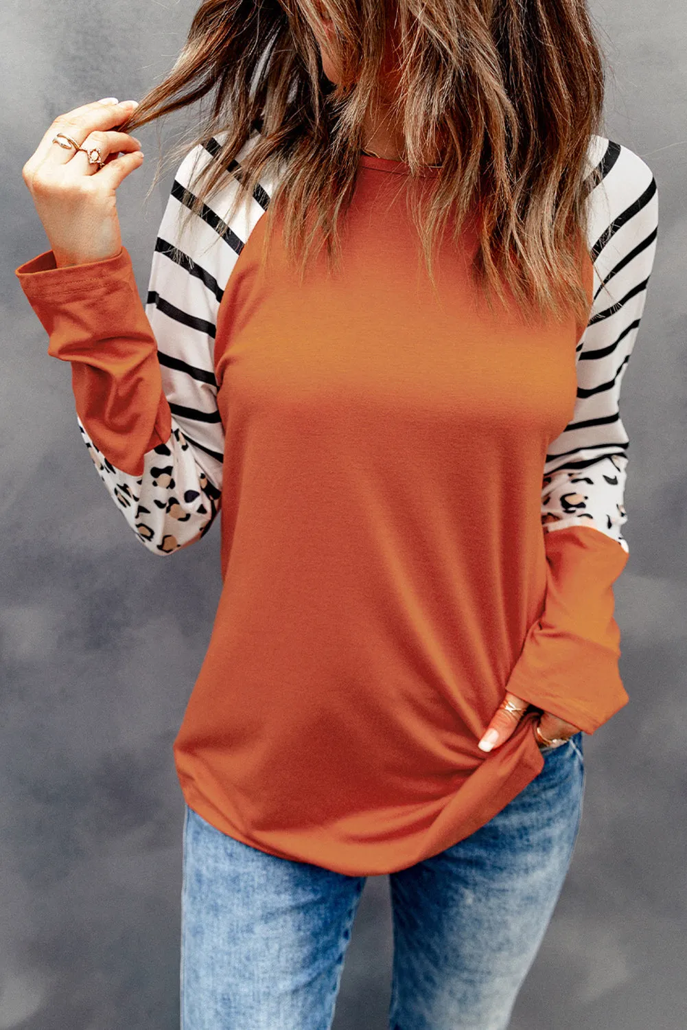 Striped Colorblock Long Sleeve Top