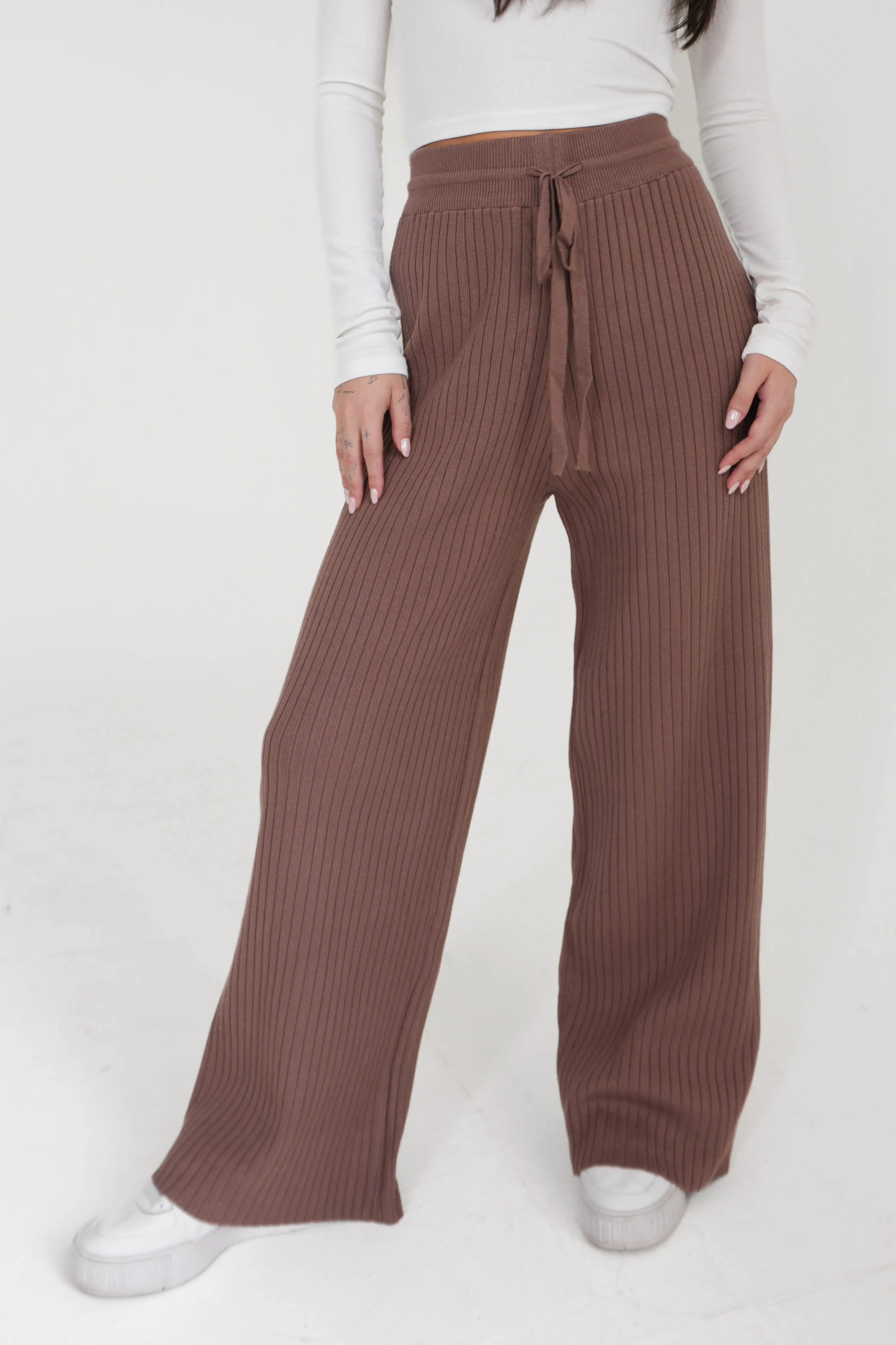 Unwritten Love Knit Pants in Brown