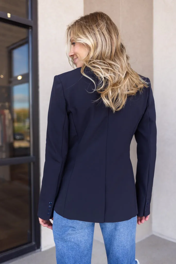 Veronica Beard Scuba Dickey Jacket, Navy