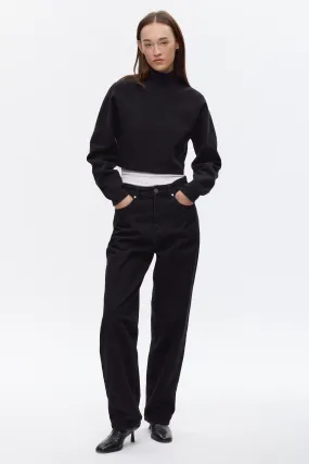 Women's Cozy Mockneck in Black