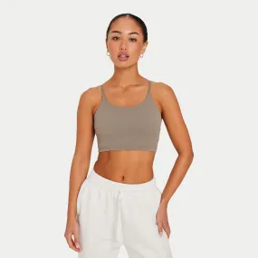 Womens Essential Crop Top - Marsh Grey