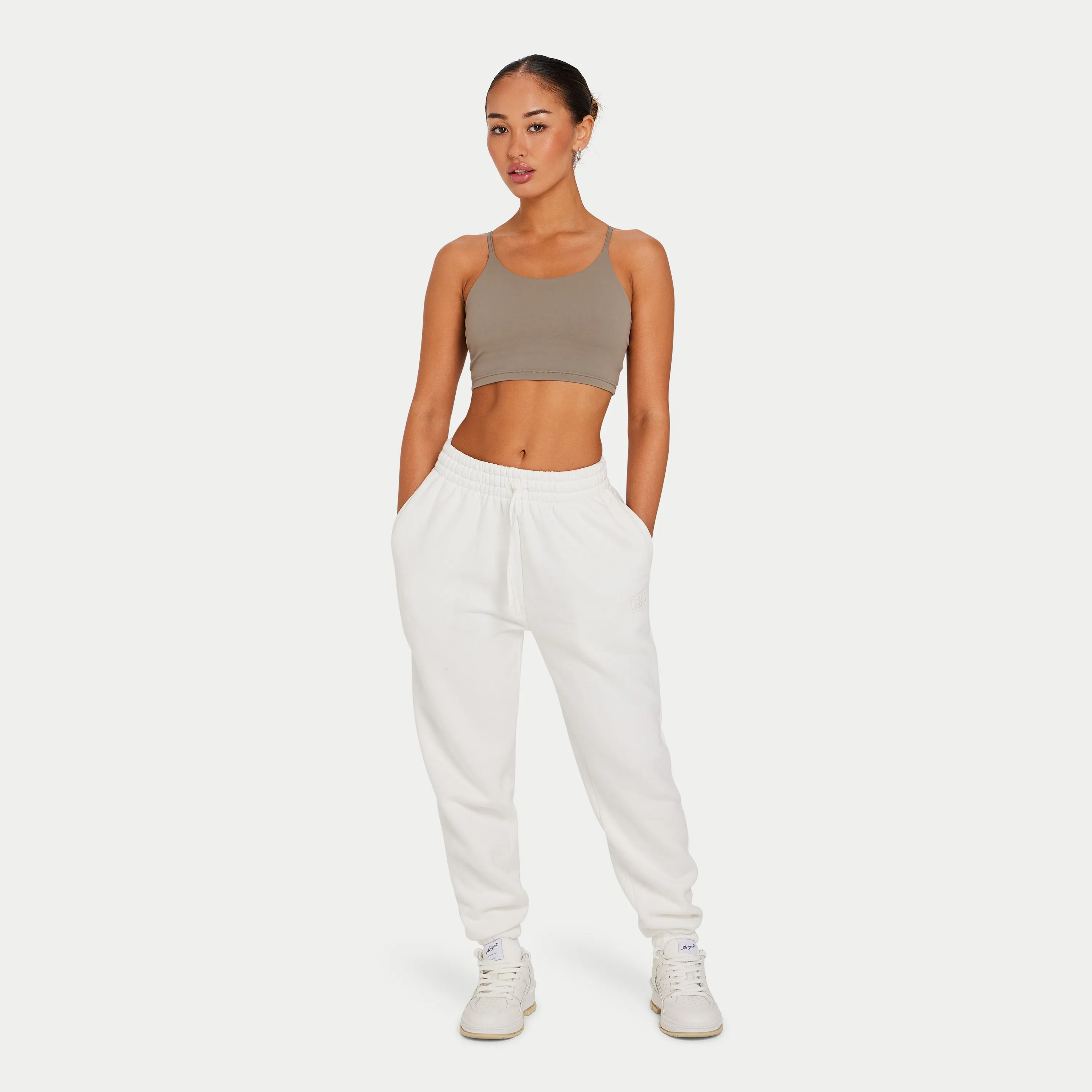 Womens Essential Crop Top - Marsh Grey