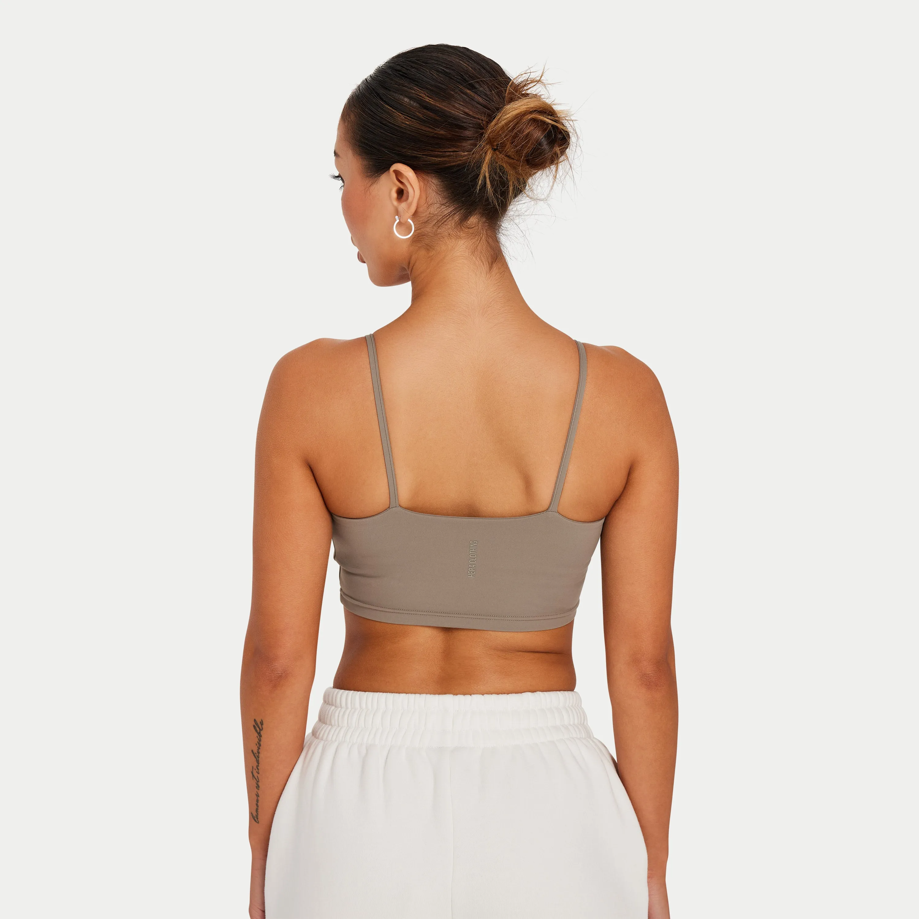 Womens Essential Crop Top - Marsh Grey